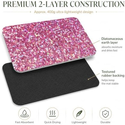 Natural Diatomaceous Earth Bath Mat, Ultra Thin Quick Dry Floor Rug - Image 6