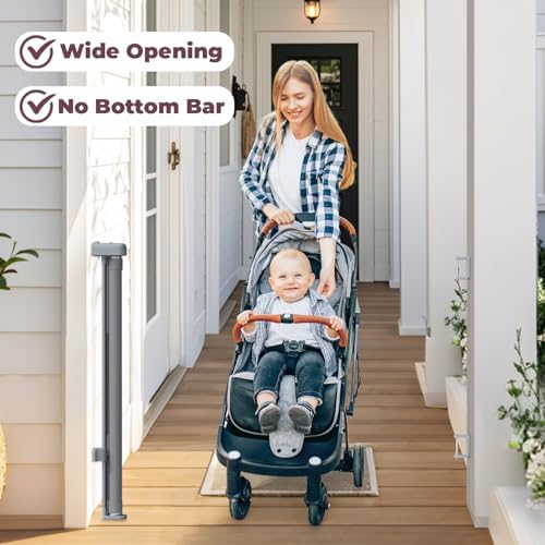 Retractable Baby Gate for Stairs & Doorways, Dog Gate Indoor Outdoor - Image 5