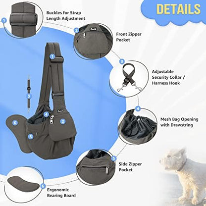 SlowTon Pet Carrier, Hard Bottom Support & Adjustable Padded Shoulder Strap - Image 2