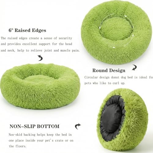 nononfish Calming Donut Dog Bed, Soft Plush Pet Bed - Image 5