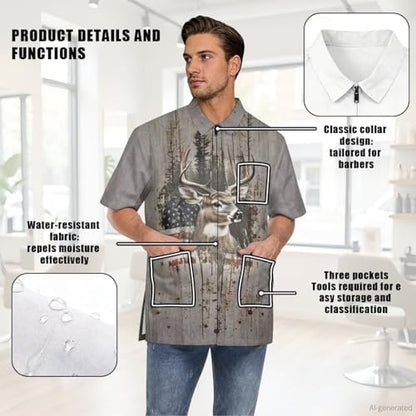 Work Smock for Pet Groomers, Professional Design Water & Hair Proof - Image 6