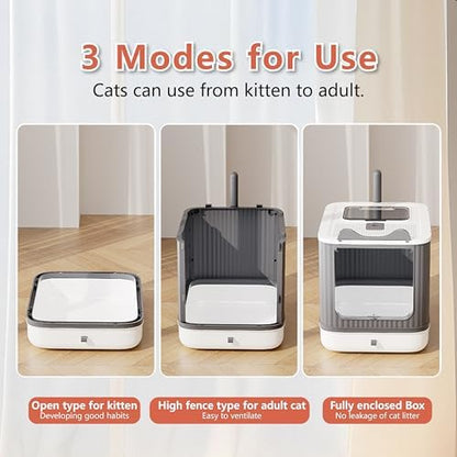 Covered Cat Litter Box with Lid - Image 4