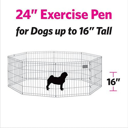 MidWest 24-Inch Pink Exercise Pen, Single Door, 16 Sq Ft Play Area - Image 6