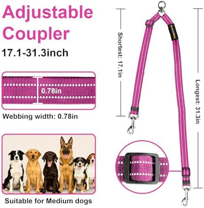 MingXpet Double Dog Leash for Two Dogs, No Pull Dog Leash, 360° Swivel No - Image 2
