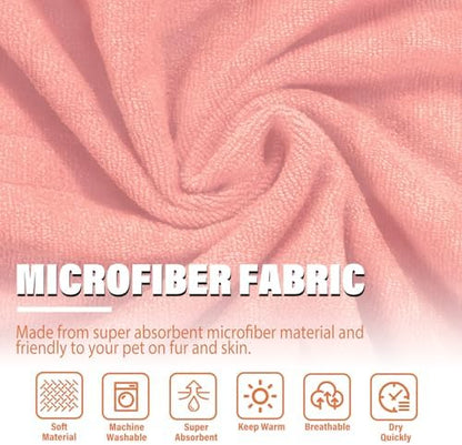 Dog Bathrobe Towel Dog Drying Coat Microfiber Absorbent Fast Drying Robes - Image 4