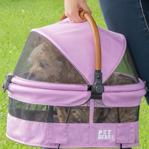 Pet Gear No-Zip View 360 Pet Carrier & Car Seat, Cotton Candy by PetGear
