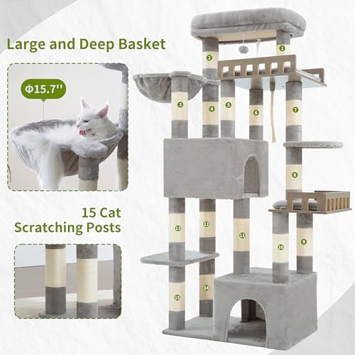 Gitelsnour Maine Coon Cat Tree, Heavy Duty Cat Tower - Image 5
