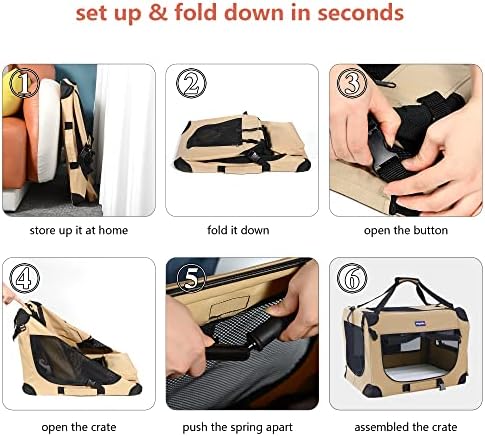Petprsco Portable Collapsible Dog Crate - Image 5