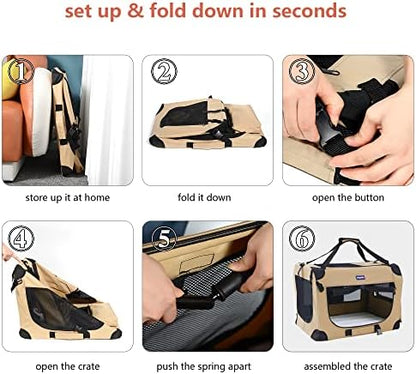 Petprsco Portable Collapsible Dog Crate - Image 5