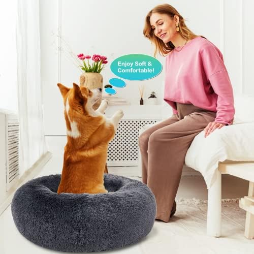 SAVFOX 30 inches Calming Donut Dog Bed - Image 6