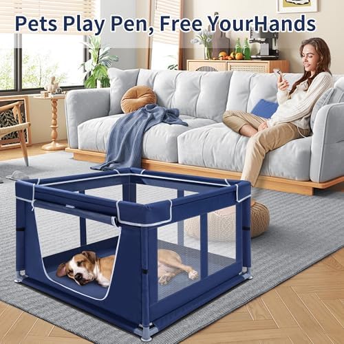 Puppy Playpen Indoor for Dog Small Pets, Dog Playpen 42x42x25 Inch, Dog Play Pen - Image 3