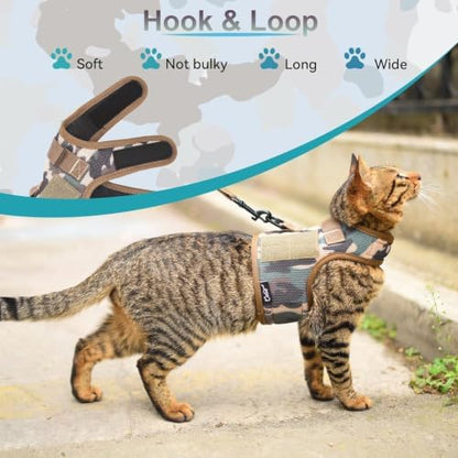Cat Harness and Leash Set Escape Proof, Jungle Camo - Image 4