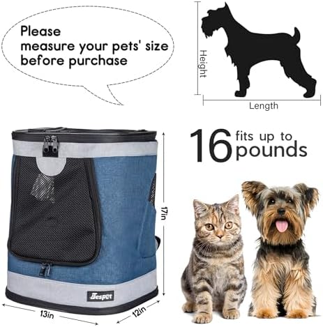 Jespet Soft Pet Carrier Outdoor Backpack - Image 3