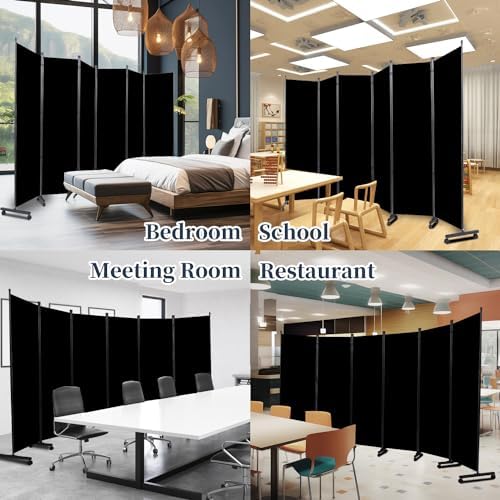 Room Divider 6 Panel-132''Wide Folding Privacy Screen, Large Partition Wall - Image 7