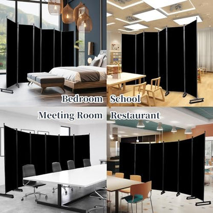 Room Divider 6 Panel-132''Wide Folding Privacy Screen, Large Partition Wall - Image 7