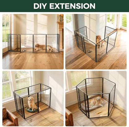 FXW AuraSpace Pro Acrylic & Wire Mesh Indoor Dog Playpen, 6 Panels - Image 5
