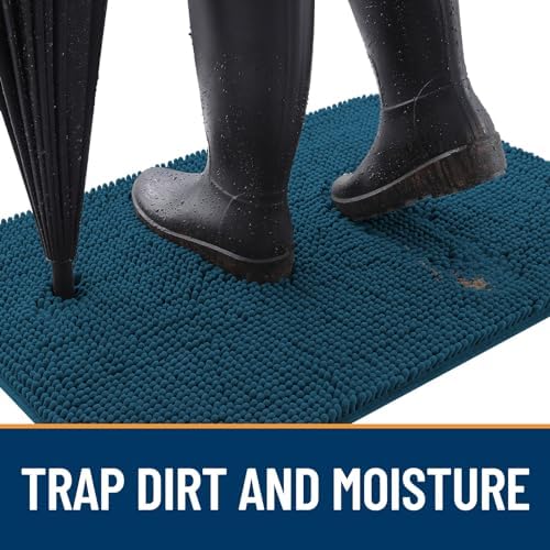 OLANLY Dog Door Mat for Muddy Paws 59x35, Super Absorbent Chenille Mud Mat - Image 2