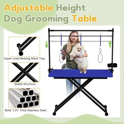 Professional Dog Pet Grooming Table Adjustable Heavy Duty Portable w/Arm & - Image 4