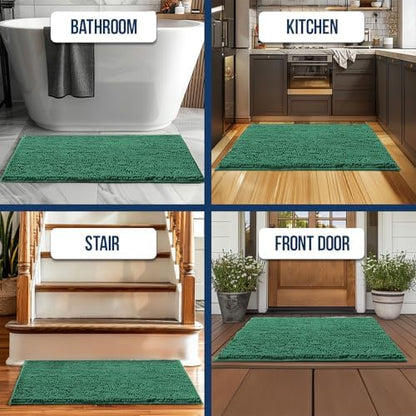 Muddy Mat Chenille Bathroom Rugs Quick Dry Microfiber Mats Non Slip Washable - Image 6