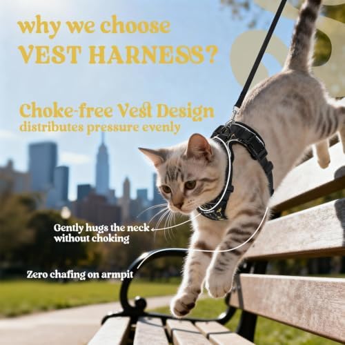 rabbitgoo Cat Harness and Leash Set, Escape Proof Vest, Lunar Prowl - Image 3