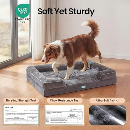 OhGeni Orthopedic Medium Large Dog Bed Sofa, Memory Foam - Image 6