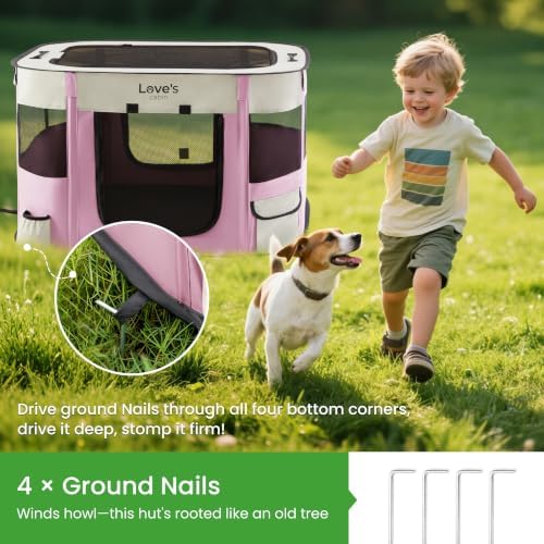 Love's cabin Pet Puppy Dog Playpen, Large Dog Tent Crates Cage Indoor/Outdoor - Image 5