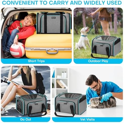 Pet Carrier, Large Soft Sided Expandable Travel Carrier - Image 3