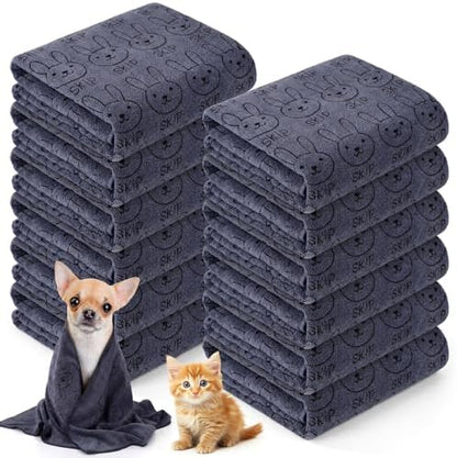 Irenare 12 Microfiber Puppy Towels by Irenare