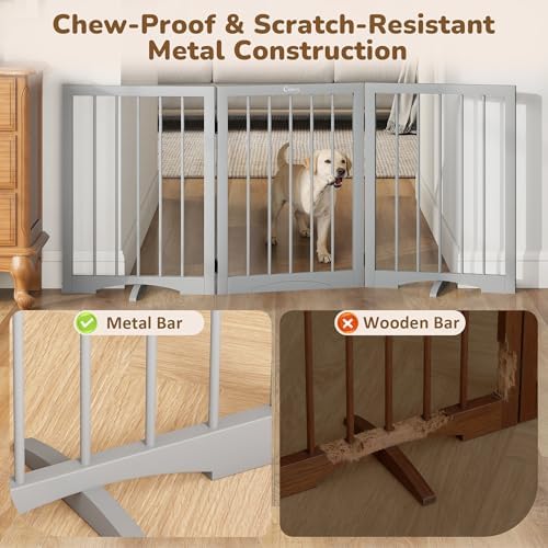 Free Standing Dog Gate Indoor, Foldable Dog Gate - Image 4