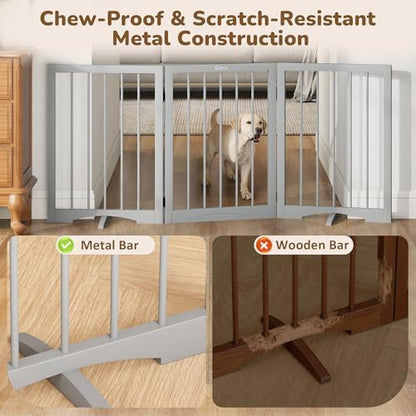 Free Standing Dog Gate Indoor, Foldable Dog Gate - Image 4