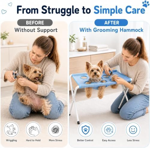Pet Grooming Hammock for Dog&Cat, Foldable Pet Bathing - Image 4