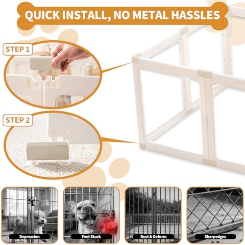 Acrylic Dog Playpen Indoor for Small Dogs & Puppies - Image 5