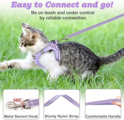Cat Harness and Leash for Walking Escape Proof, Adjustable Kitten Vest Harness - Image 4
