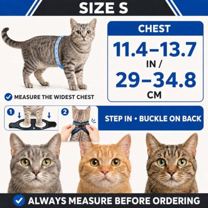 Cat Harness and Leash for Walking Escape Proof, Adjustable Kitten Vest Harness - Image 2