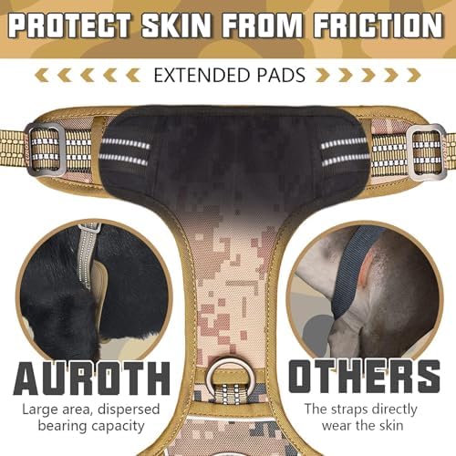 AUROTH Tactical Dog Harness Medium Sized Dog No Pull Adjustable Dog Vest - Image 4