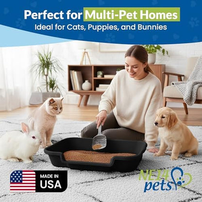 KittyGoHere Senior Cat Litter Box, Large Litter Pan, 2 Pack - Image 3