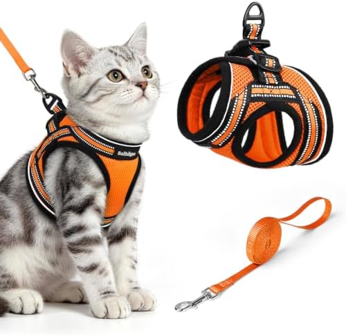 rabbitgoo Cat Harness and Leash Set, Step-in Soft Vest by rabbitgoo