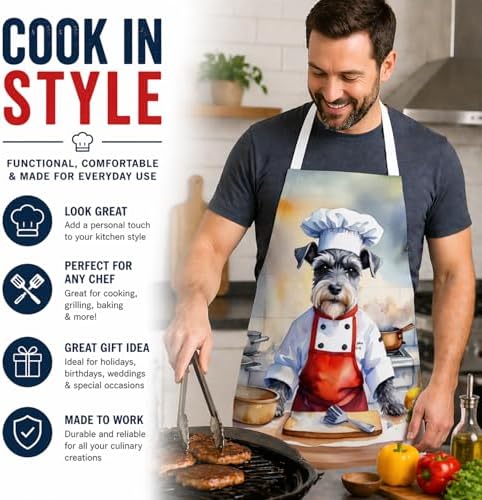 Caroline's Treasures Schnauzer The Chef Apron Cooking Kitchen Server Baking - Image 2