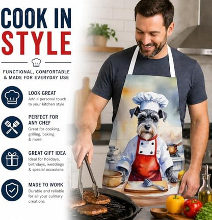 Caroline's Treasures Schnauzer The Chef Apron Cooking Kitchen Server Baking - Image 2