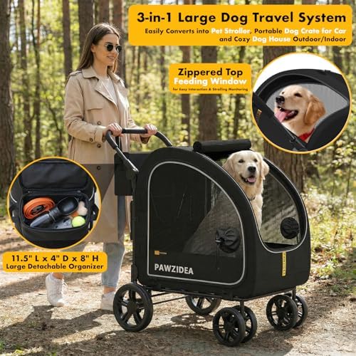 PAWZIDEA 3-in-1 Large Dog Stroller - Image 3