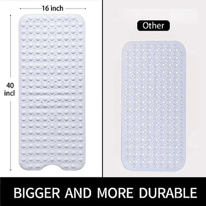 Non Slip Bathtub Shower Mat, Extra Long Bath Mat - Image 4