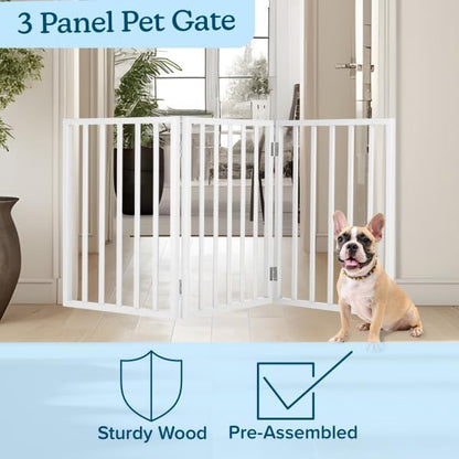 Pet Gate - 3-Panel Indoor Foldable Dog Fence - Image 3