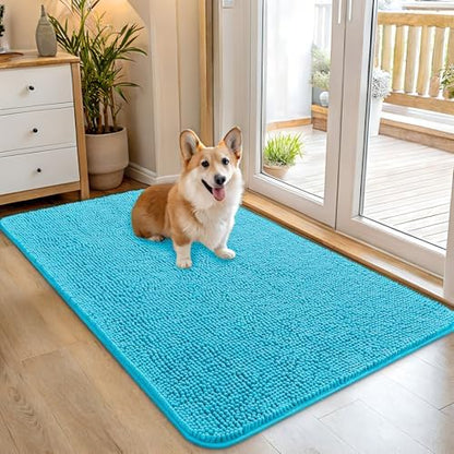 OLANLY Dog Door Mat for Muddy Paws 45x27, Super Absorbent Chenille Mud Mat by OLANLY