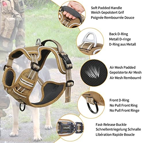 HEELE Dog Harness, Dog Harness for Small Medium Large Dogs No Pull Adjustable - Image 2