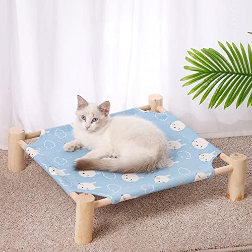 Pozico Cat & Dog Hammock Bed – Wooden Elevated Pet Cot - Image 5