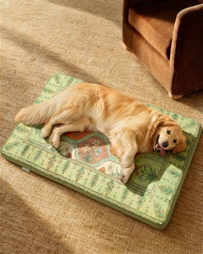 Exsnugy Dog Crate Pad, Boho Washable Dog Bed Mats by Exsnugypetproducts