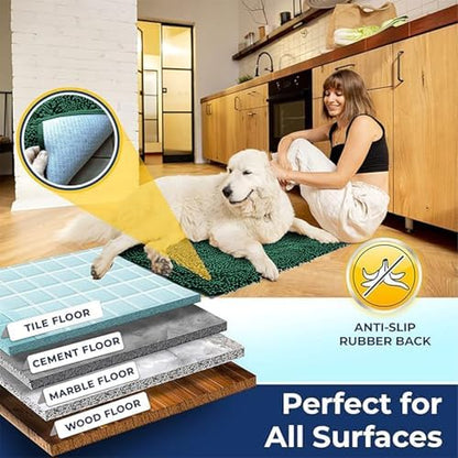 Muddy Mat Chenille Bathroom Rugs Quick Dry Microfiber Mats Non Slip Washable - Image 5