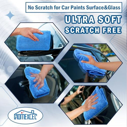 HOMEXCEL Professional Large Microfiber Car Drying Towels 2 Pack - Image 5