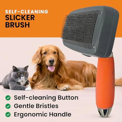 GoPets Self-Cleaning Slicker Brush - Image 3