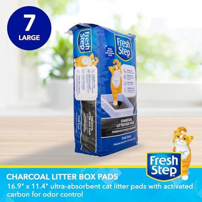 Fresh Step Charcoal Cat Litter Box Pads, Activated Carbon - Image 2